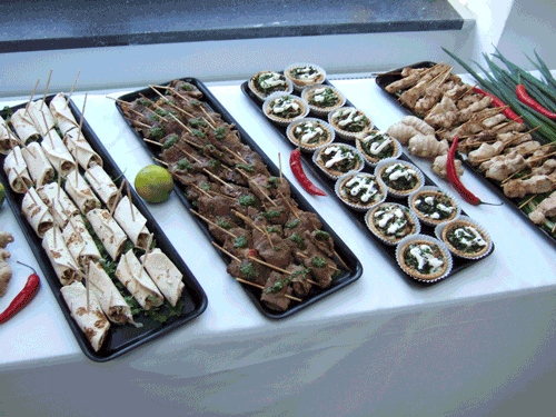 Partial view of the bufett