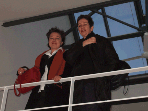 The video artist Daniela Butsch with a friend