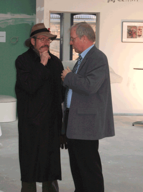 J�rgen Draeger mit Dieter Ruhnke im Gespr�ch